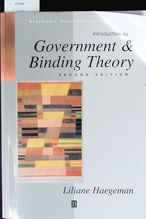 Bild des Verkufers fr Introduction to government and binding theory. Blackwell textbooks in linguistics. zum Verkauf von Antiquariat Bookfarm