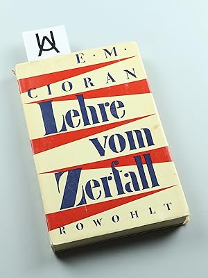 Bild des Verkufers fr Lehre vom Zerfall. Essays. zum Verkauf von Antiquariat Uhlmann