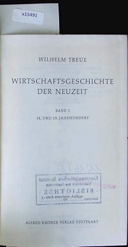 Seller image for Wirtschaftsgeschichte der Neuzeit. Krners Taschenausgabe. for sale by Antiquariat Bookfarm