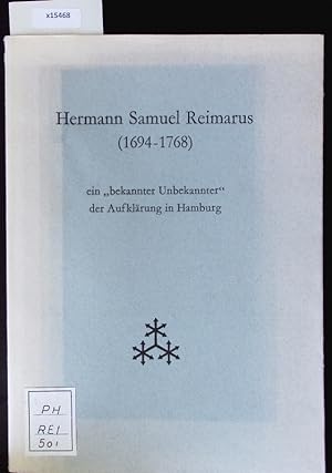 Bild des Verkufers fr Hermann Samuel Reimarus. zum Verkauf von Antiquariat Bookfarm
