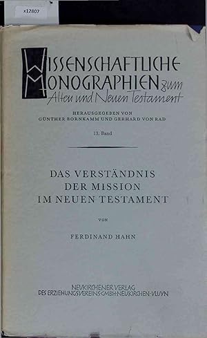 Bild des Verkufers fr Das Verstndnis der Mission im Neuen Testament. zum Verkauf von Antiquariat Bookfarm