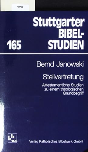 Bild des Verkufers fr Stellvertretung. Stuttgarter Bibelstudien. zum Verkauf von Antiquariat Bookfarm