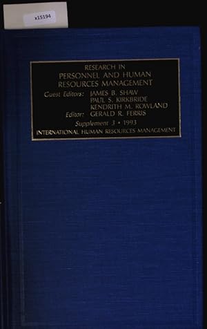 Bild des Verkufers fr International human resources management. This volume . contains 18 papers from the 3rd International Conference on Personnel and Human Resource Management held at Ashridge Management College, Berkhamsted, Hertfordshire, UK in July of 1992. zum Verkauf von Antiquariat Bookfarm