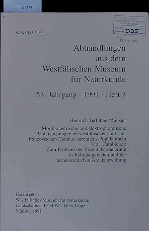 Bild des Verkufers fr Abhandlungen aus dem Westflischen Museum fr Naturkunde. 53 Jahrgang - Heft 3 zum Verkauf von Antiquariat Bookfarm