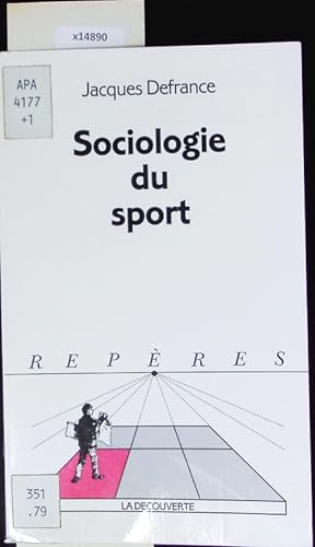 Bild des Verkufers fr Socologie du sport. Collection repres; 164. zum Verkauf von Antiquariat Bookfarm