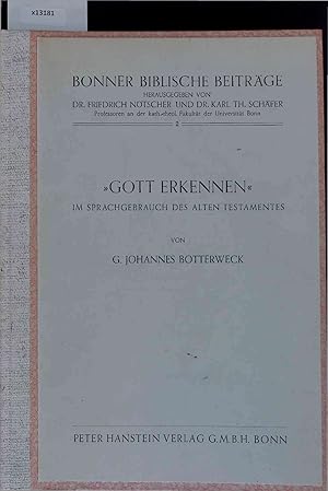 Bild des Verkufers fr Gott Erkennen im Sprachgebrauch des Alten Testamentes. 2 zum Verkauf von Antiquariat Bookfarm