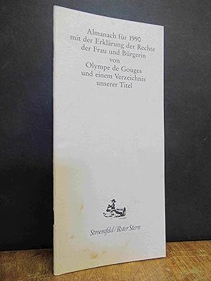 Almanach für 1990 mit der Erklärung der Rechte der Frau und Bürgerin von Olympe de Gouges,
