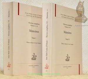 Bild des Verkufers fr Anne Marie Louise d' Orlans, Duchesse de Montpensier Mmoires, Tomes 1 & 2 - Oeuvres compltes - Volumes 1 et 2. Collection Sources classiques, n. 138. zum Verkauf von Bouquinerie du Varis