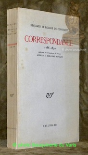 Seller image for Correspondance, 1786-1830, publie avec une introduction et des notes par Alfred et Suzanne Roulin. for sale by Bouquinerie du Varis