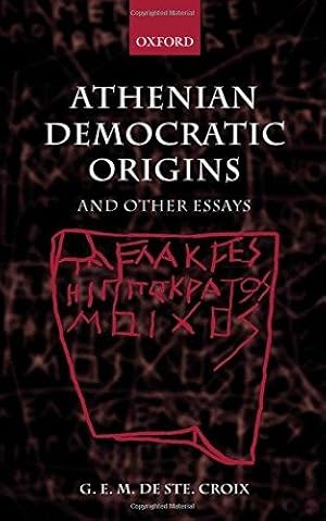 Bild des Verkufers fr Athenian Democratic Origins: And Other Essays zum Verkauf von WeBuyBooks