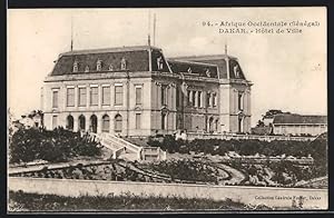 Ansichtskarte Dakar, Hotel de Ville mit Parkanlage