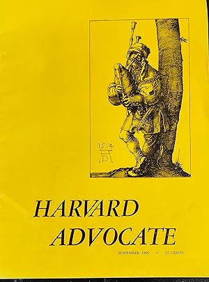 Seller image for Harvard Advocate November 1964 / Holly Worthen "Laurie's People" / Jacob Brackman "Bad Focused Slides With Sound" / Robert Grenier - 5 poems / Nancy Griffin "A Question Of Taste" for sale by Shore Books