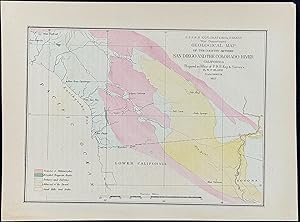 Seller image for Geological Map of the Country Between San Diego & the colorado River, California for sale by Trillium Antique Prints & Rare Books