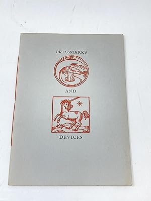 Seller image for PRESSMARKS AND DEVICES USED AT THE DUN EMER PRESS AND THE CUALA PRESS for sale by Aardvark Rare Books, ABAA