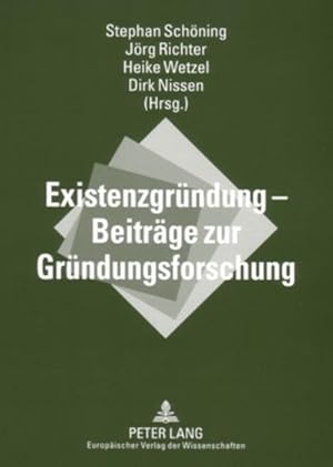 Bild des Verkufers fr Existenzgrndung - Beitrge zur Grndungsforschung zum Verkauf von AHA-BUCH GmbH