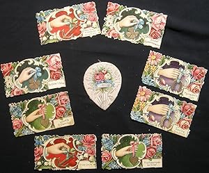 Circa 1890 Group of Die-Cut Valentine Sentiments