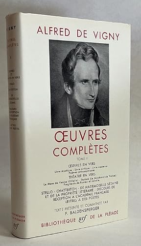 Image du vendeur pour Alfred de Vigny: Oeuvres Completes Tome 1 mis en vente par Chaparral Books