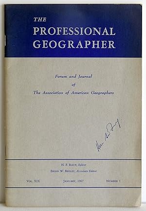 Image du vendeur pour The Professional Geographer January 1967 Vol. XIX Number 1 mis en vente par Argyl Houser, Bookseller