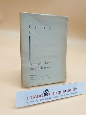 Blätter für freiheitlichen Sozialismus: Eine Rede zum 1. Mai 1946.