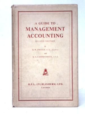 Bild des Verkufers fr A Guide To Management Accounting. Second Edition zum Verkauf von World of Rare Books