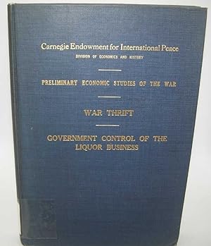 Imagen del vendedor de War Thrift (Preliminary Economic Studies of the War No. 10) a la venta por Easy Chair Books