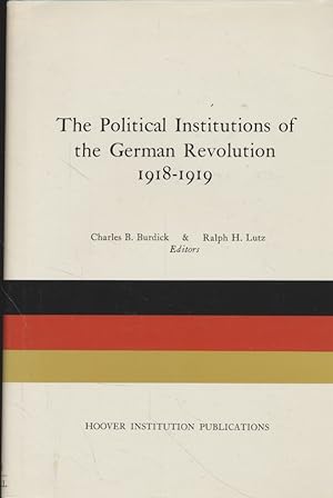 Bild des Verkufers fr Political Institutions of the German Revolution, 1918-19 zum Verkauf von Fundus-Online GbR Borkert Schwarz Zerfa