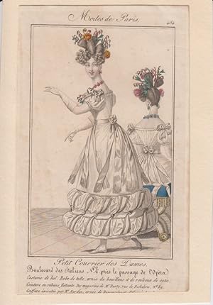 Bild des Verkufers fr Original-Modedruck aus: Petit Courrier des Dames. [Romantik]. Modes de Paris, No. 454. zum Verkauf von Fundus-Online GbR Borkert Schwarz Zerfa