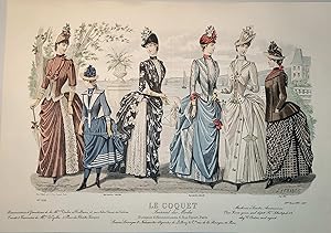 Original-Modedruck aus:Le Coquet, No. 31 et 233, 1887. [Dritte Französische Republik]. Journal de...