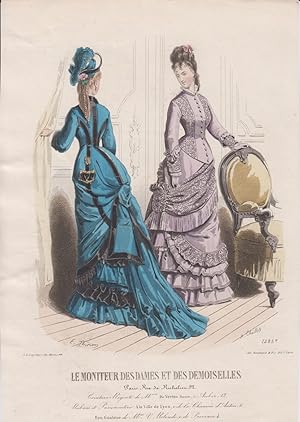 Bild des Verkufers fr Original-Modedruck aus: Le Moniteur des Dames et des Demoiselles. [Dritte Franzsische Republik]. No. 1285 T, E. Thirion, A. Chaillot, A. Leroy imp. zum Verkauf von Fundus-Online GbR Borkert Schwarz Zerfa