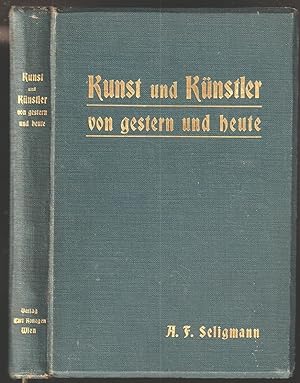 Seller image for Kunst und Knstler von gestern und heute. Gesammelte Aufstze. for sale by Antiquariat Burgverlag