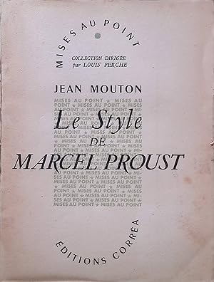Bild des Verkufers fr Le Style de Marcel Proust. zum Verkauf von books4less (Versandantiquariat Petra Gros GmbH & Co. KG)