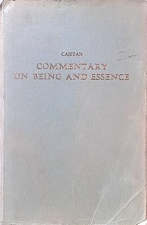 Seller image for Cajetan: Commentary on Being and Essence Medieval Philosophical Texts in Translation, no. 14 for sale by books4less (Versandantiquariat Petra Gros GmbH & Co. KG)