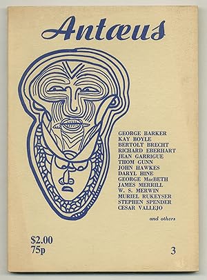 Imagen del vendedor de Antaeus - 3, Autumn, 1971 a la venta por Between the Covers-Rare Books, Inc. ABAA