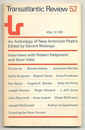 Imagen del vendedor de The Transatlantic Review: Number 52, Autumn 1975 a la venta por Between the Covers-Rare Books, Inc. ABAA