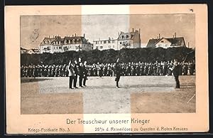 Ansichtskarte Der Treuschwur unserer Krieger, Kriegs-Postkarte No. 3