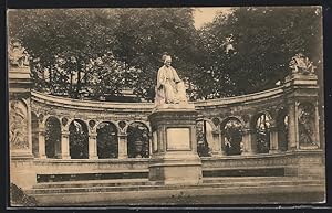 Carte postale Valenciennes, Froissart monument