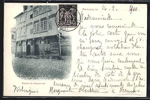 Carte postale Rennes, Maison de Duguesclin