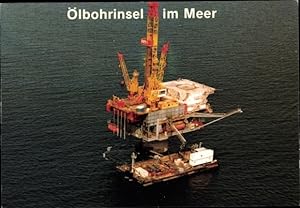 Ansichtskarte / Postkarte Ölbohrinsel im Meer, Texaco