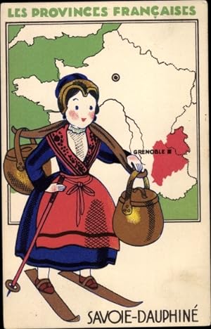 Landkarten Ansichtskarte / Postkarte Die französischen Provinzen, Savoie Dauphiné