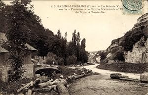 Ansichtskarte / Postkarte Salins les Bains Jura, Brücke am Weg