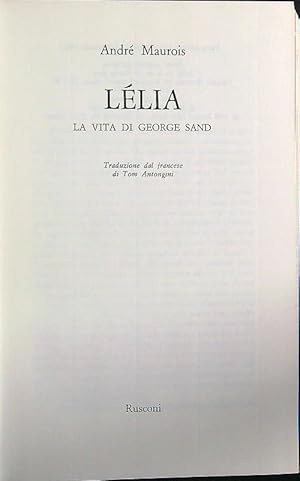 Bild des Verkufers fr Lelia zum Verkauf von Librodifaccia