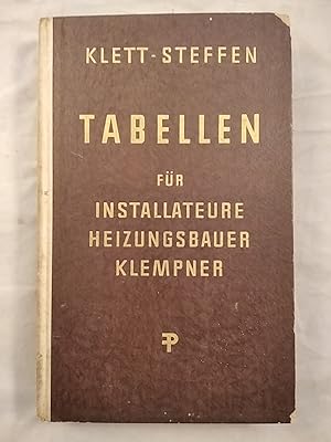 Tabellen für Installateure, Heizungsbauer und Klempner.