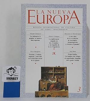Immagine del venditore per La Nueva Europa. Revista Internacional de Cultura. Ao 1. Num 3. Tercer trimestre 1992 venduto da MONKEY LIBROS