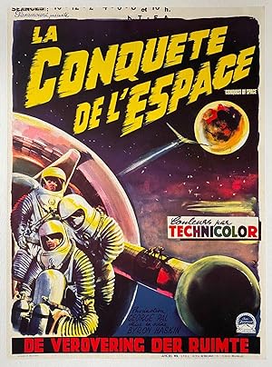 Affiche Belge LA CONQUETE DE L'ESPACE Conquest of Space BYRON HASKIN 35x44cm