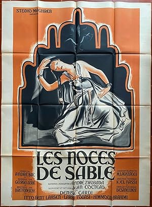 Affiche LES NOCES DE SABLE Jean Cocteau ANDRE ZWOBADA Maroc 120x160cm