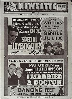 Image du vendeur pour Special Investigator Local Theater Herald 1936 Richard Dix, Margaret Callahan mis en vente par AcornBooksNH