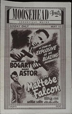 Seller image for The Maltese Falcon Local Theater Herald 1941 Humphrey Bogart, Mary Astor! for sale by AcornBooksNH