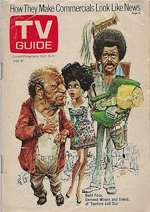 TV Guide October 5, 1974 "Sandford and Son" Cast Cover