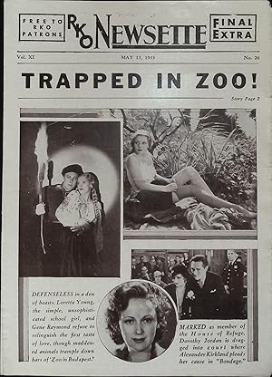 Immagine del venditore per Zoo in Budapest Local Theater Herald 1933 Loretta Young, Gene Raymond venduto da AcornBooksNH