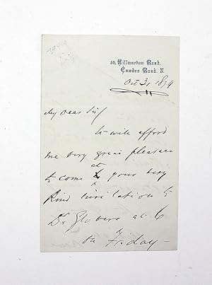 Seller image for An Original Handwritten Letter Signed by Edwin Paxton Hood to Levi Leone for sale by Lasting Words Ltd